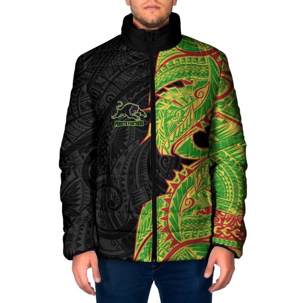 Penrith Panthers Padded Jacket Polynesian Tribal Tattoo Pacific Sport Art
