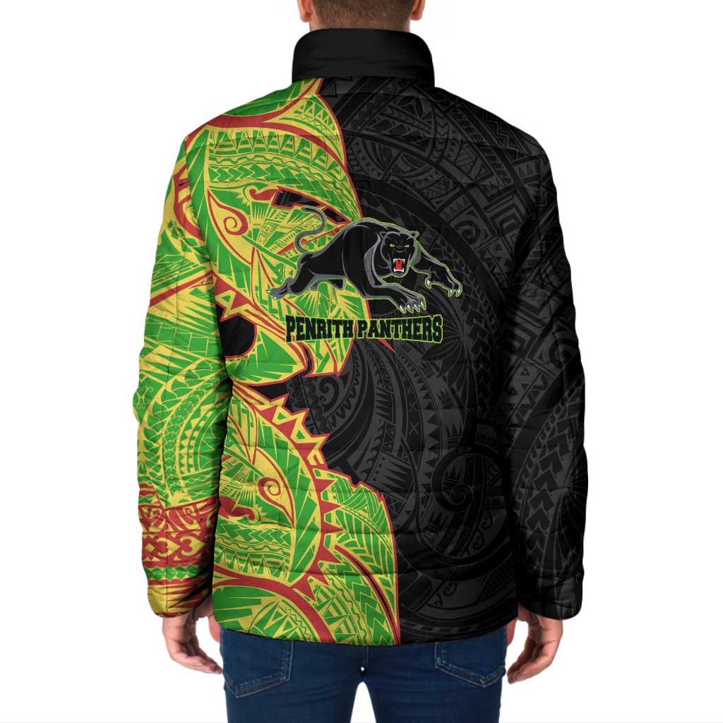 Penrith Panthers Padded Jacket Polynesian Tribal Tattoo Pacific Sport Art