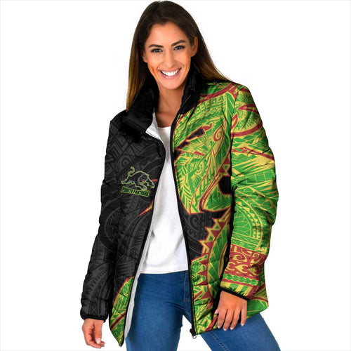 Penrith Panthers Padded Jacket Polynesian Tribal Tattoo Pacific Sport Art
