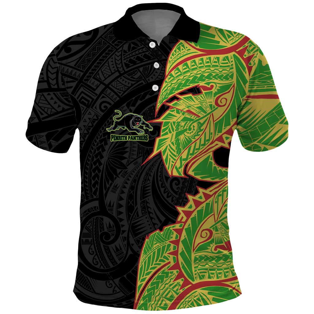 Penrith Panthers Polo Shirt Polynesian Tribal Tattoo Pacific Sport Art