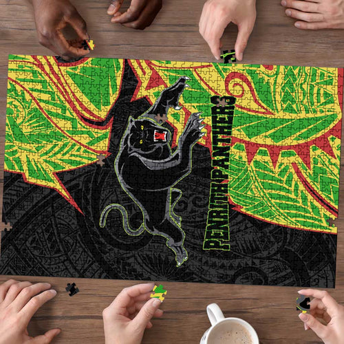 Penrith Panthers Puzzle Polynesian Tribal Tattoo Pacific Sport Art
