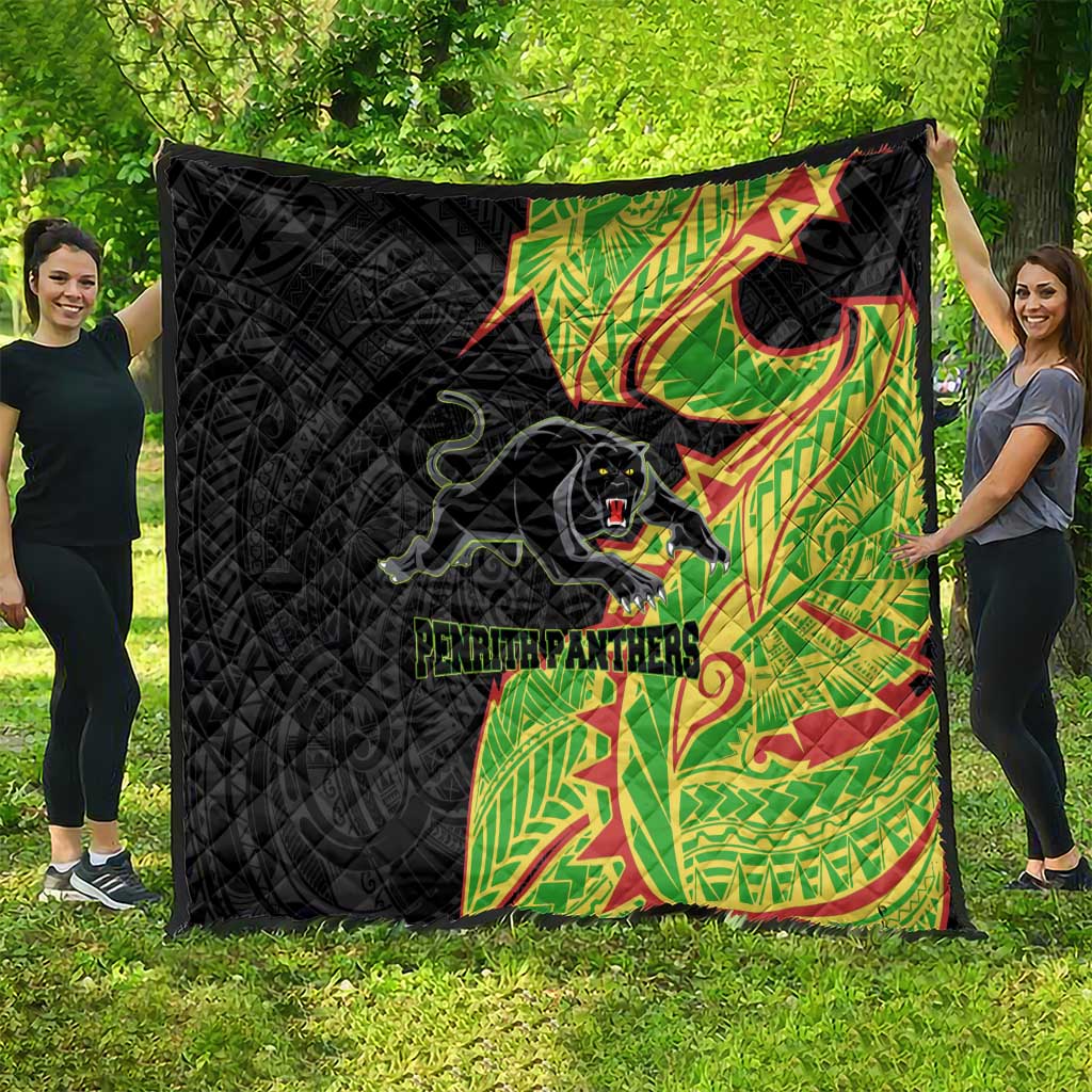Penrith Panthers Quilt Polynesian Tribal Tattoo Pacific Sport Art