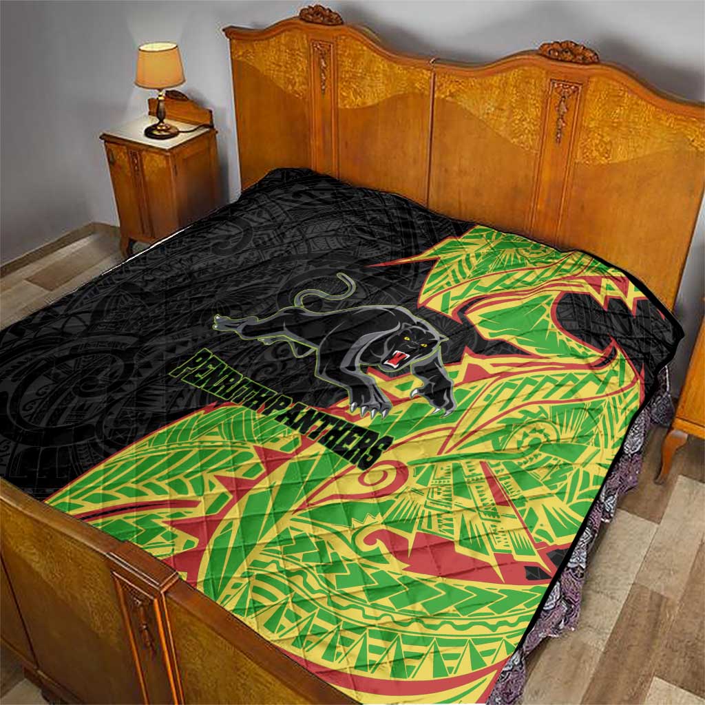 Penrith Panthers Quilt Polynesian Tribal Tattoo Pacific Sport Art