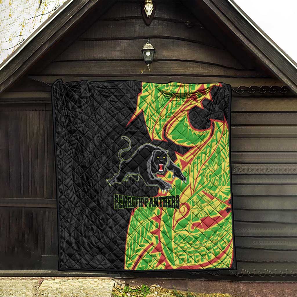 Penrith Panthers Quilt Polynesian Tribal Tattoo Pacific Sport Art