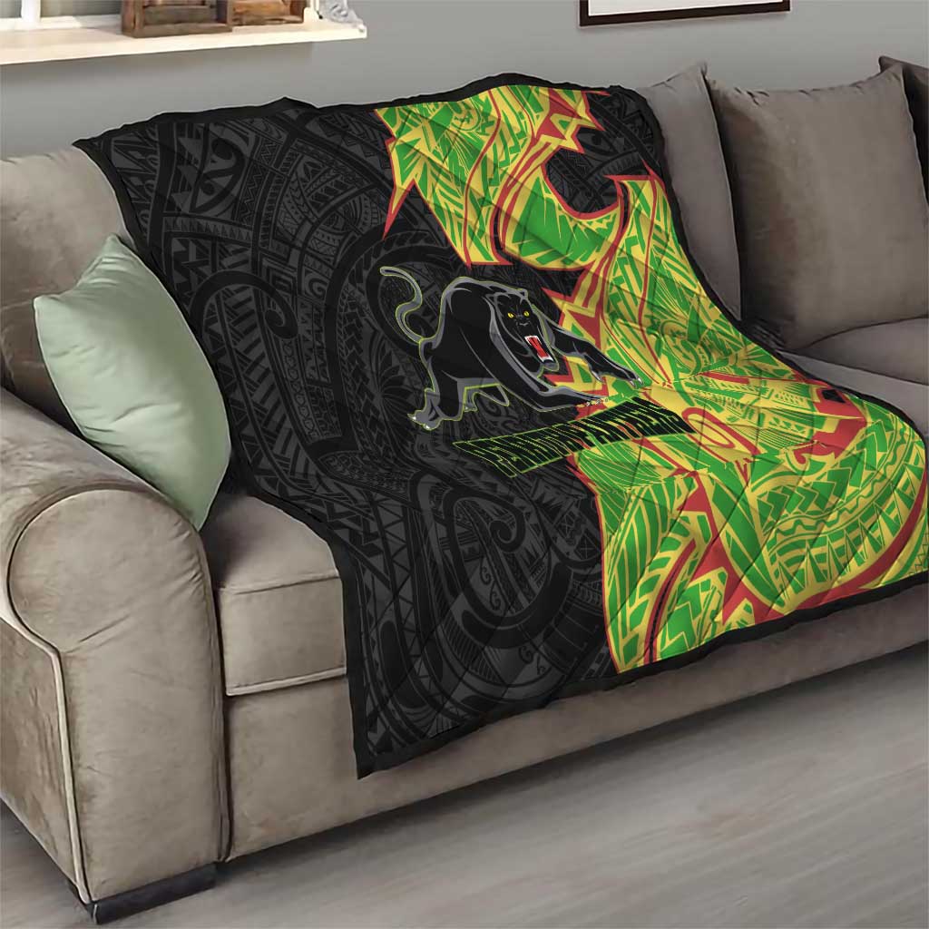 Penrith Panthers Quilt Polynesian Tribal Tattoo Pacific Sport Art