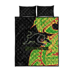 Penrith Panthers Quilt Bed Set Polynesian Tribal Tattoo Pacific Sport Art