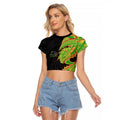 Penrith Panthers Raglan Cropped T Shirt Polynesian Tribal Tattoo Pacific Sport Art