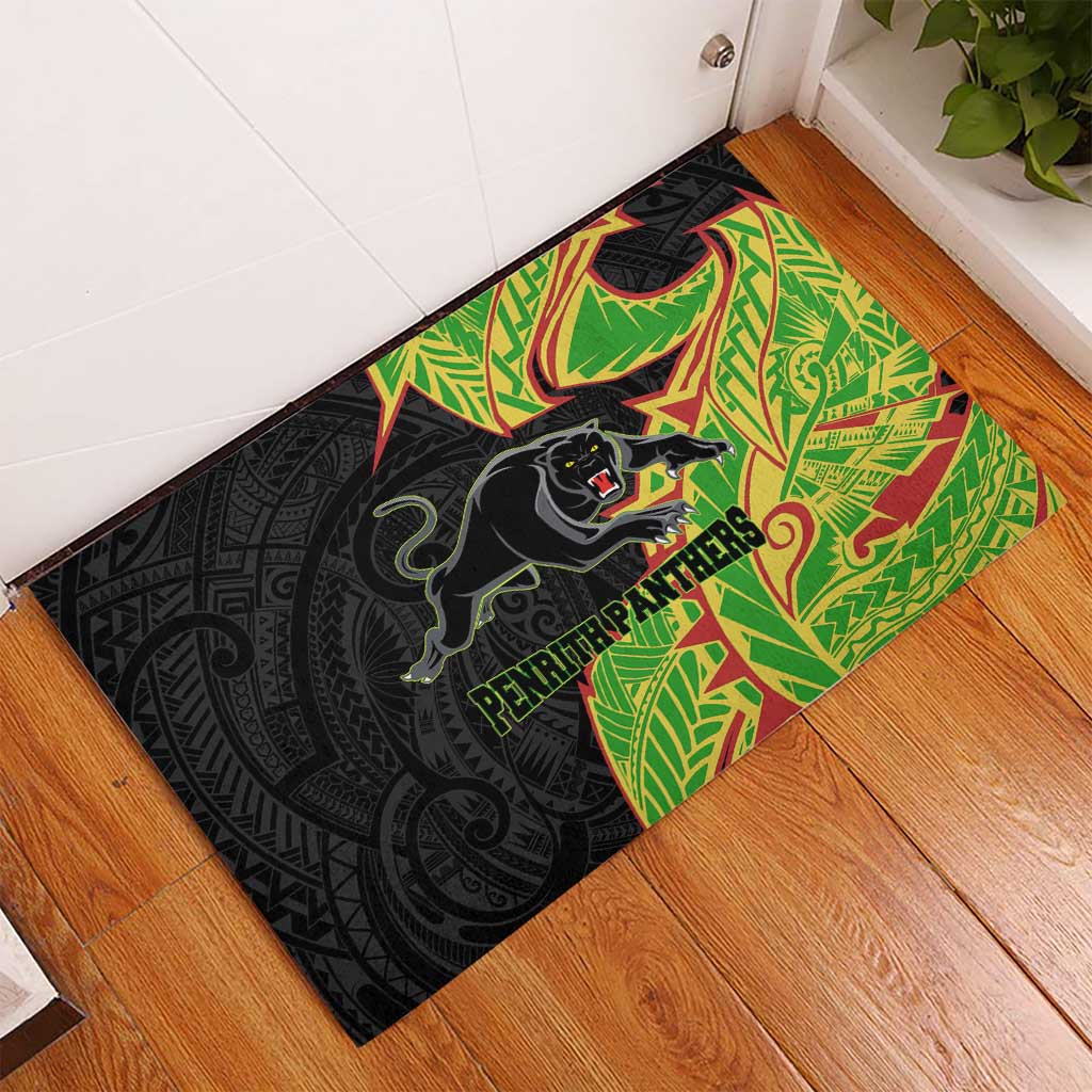 Penrith Panthers Rubber Doormat Polynesian Tribal Tattoo Pacific Sport Art