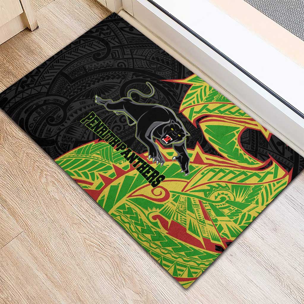 Penrith Panthers Rubber Doormat Polynesian Tribal Tattoo Pacific Sport Art