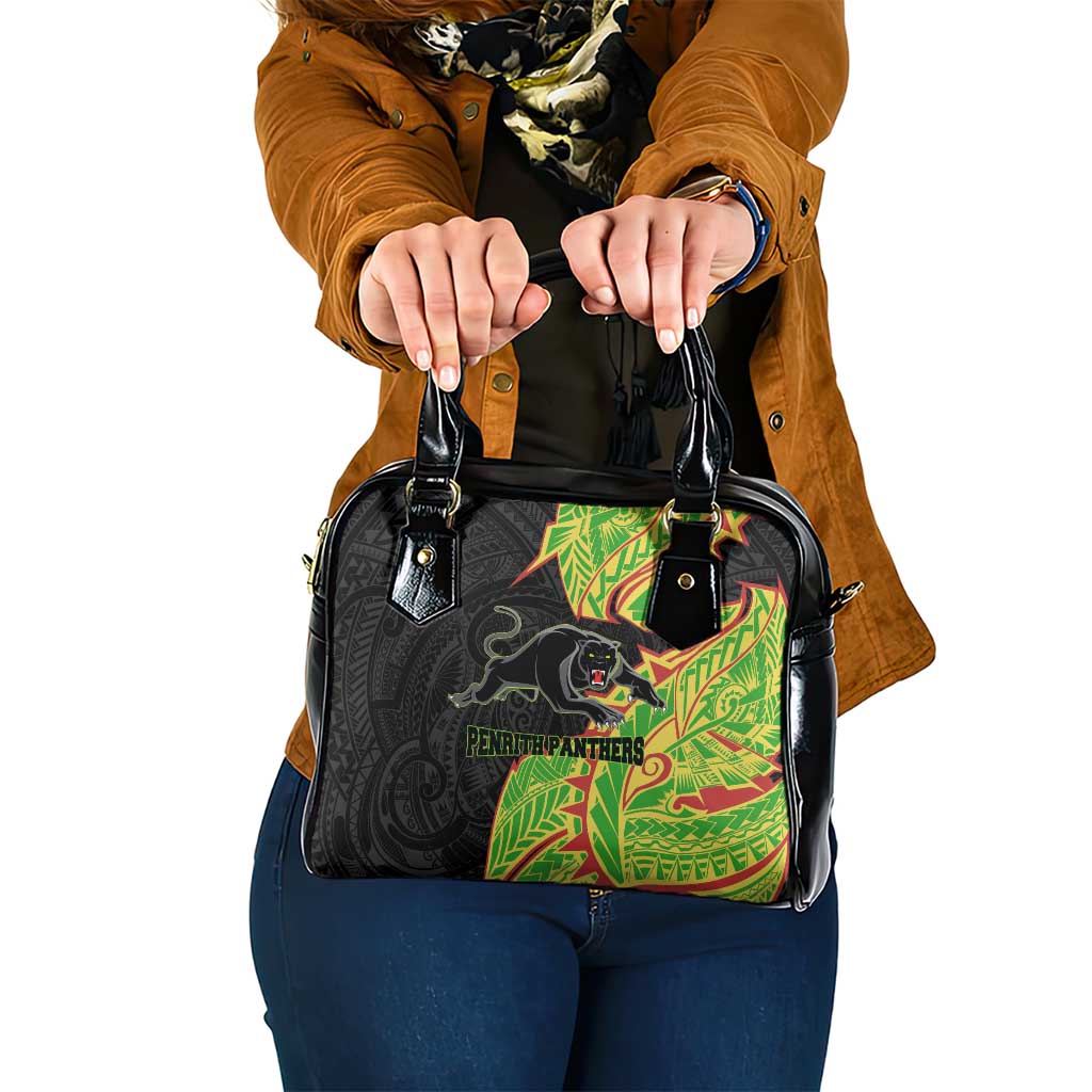 Penrith Panthers Shoulder Handbag Polynesian Tribal Tattoo Pacific Sport Art