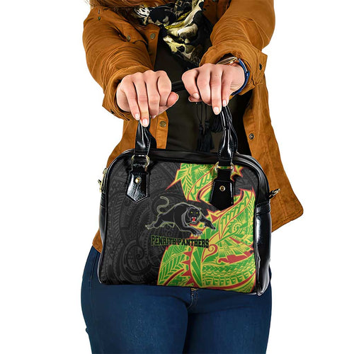 Penrith Panthers Shoulder Handbag Polynesian Tribal Tattoo Pacific Sport Art
