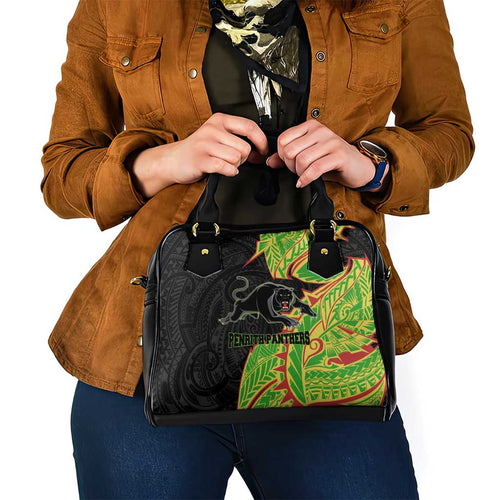 Penrith Panthers Shoulder Handbag Polynesian Tribal Tattoo Pacific Sport Art