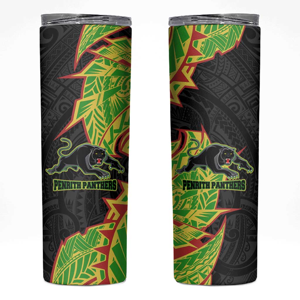 Penrith Panthers Skinny Tumbler Polynesian Tribal Tattoo Pacific Sport Art
