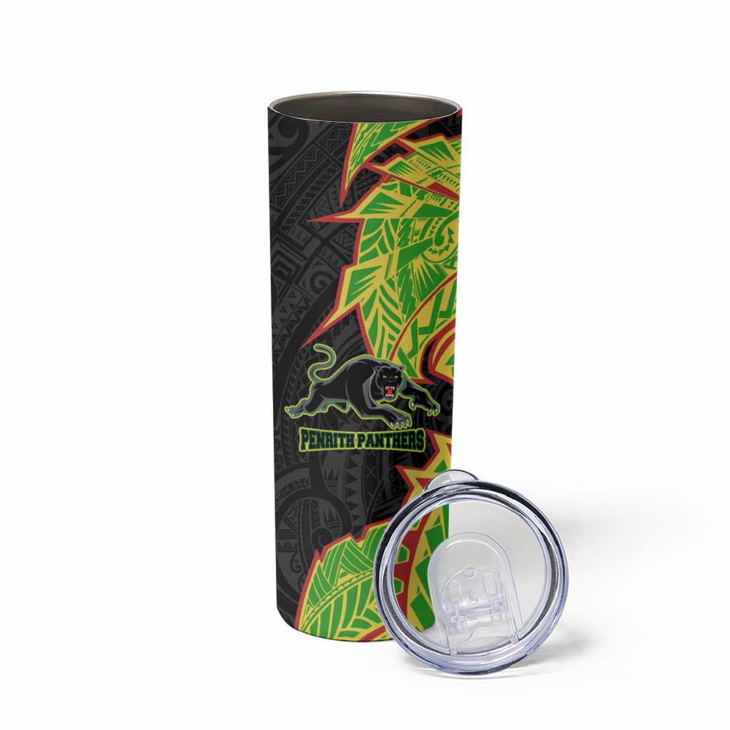 Penrith Panthers Skinny Tumbler Polynesian Tribal Tattoo Pacific Sport Art
