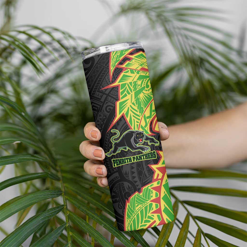 Penrith Panthers Skinny Tumbler Polynesian Tribal Tattoo Pacific Sport Art