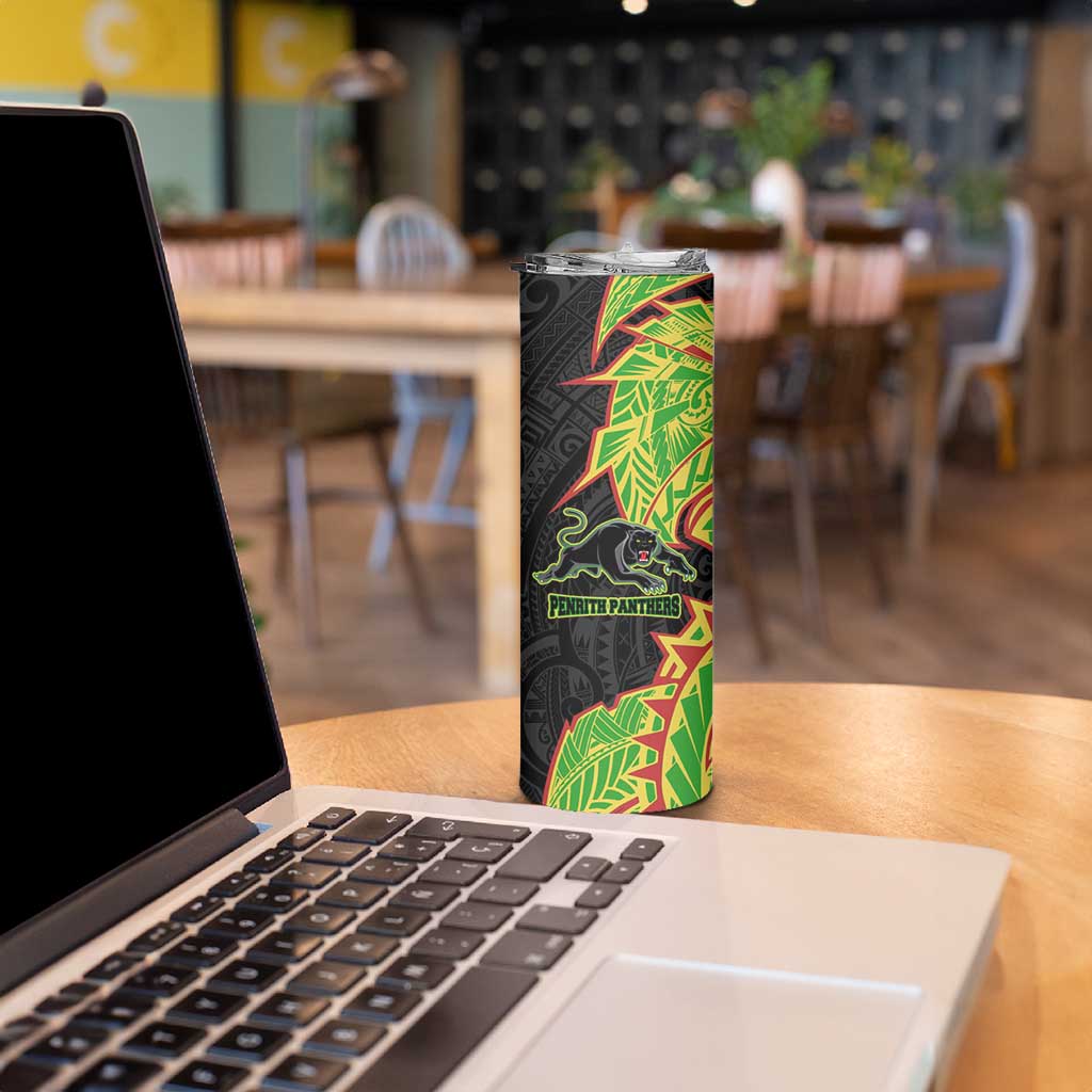 Penrith Panthers Skinny Tumbler Polynesian Tribal Tattoo Pacific Sport Art