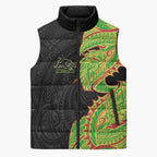 Penrith Panthers Sleeveless Puffer Jacket Polynesian Tribal Tattoo Pacific Sport Art