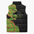 Penrith Panthers Sleeveless Puffer Jacket Polynesian Tribal Tattoo Pacific Sport Art