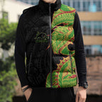 Penrith Panthers Sleeveless Puffer Jacket Polynesian Tribal Tattoo Pacific Sport Art