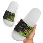 Penrith Panthers Slide Sandals Polynesian Tribal Tattoo Pacific Sport Art