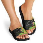 Penrith Panthers Slide Sandals Polynesian Tribal Tattoo Pacific Sport Art