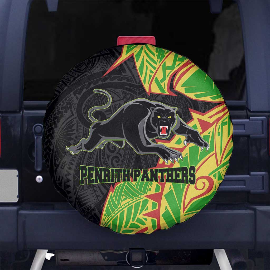Penrith Panthers Spare Tire Cover Polynesian Tribal Tattoo Pacific Sport Art