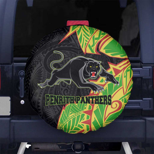 Penrith Panthers Spare Tire Cover Polynesian Tribal Tattoo Pacific Sport Art