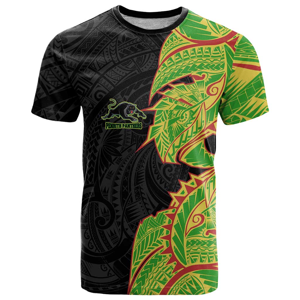 Penrith Panthers T Shirt Polynesian Tribal Tattoo Pacific Sport Art