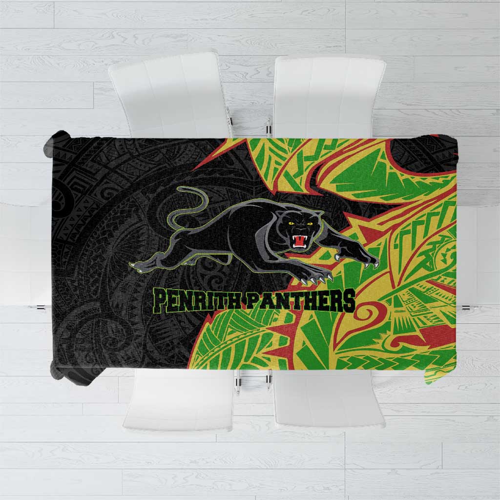 Penrith Panthers Tablecloth Polynesian Tribal Tattoo Pacific Sport Art