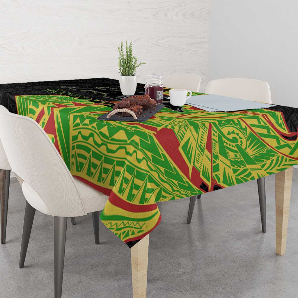Penrith Panthers Tablecloth Polynesian Tribal Tattoo Pacific Sport Art