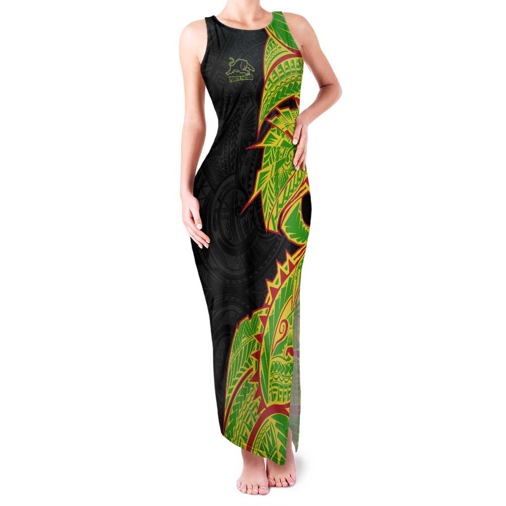 Penrith Panthers Tank Maxi Dress Polynesian Tribal Tattoo Pacific Sport Art
