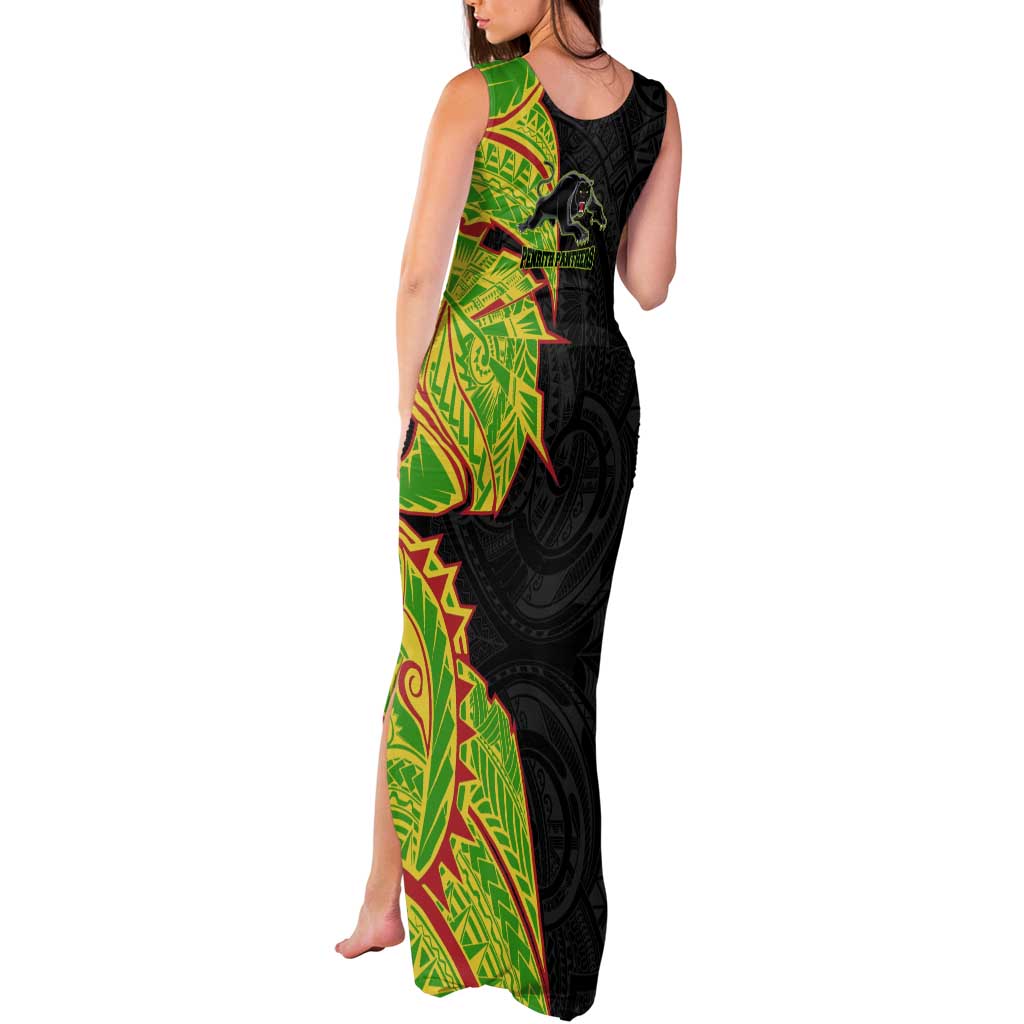 Penrith Panthers Tank Maxi Dress Polynesian Tribal Tattoo Pacific Sport Art