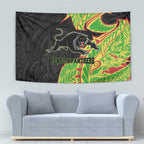 Penrith Panthers Tapestry Polynesian Tribal Tattoo Pacific Sport Art