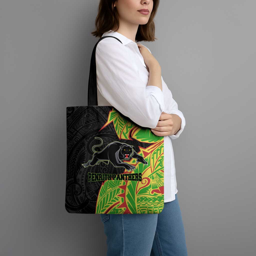 Penrith Panthers Tote Bag Polynesian Tribal Tattoo Pacific Sport Art