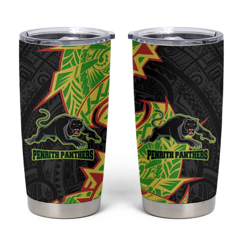 Penrith Panthers Tumbler Cup Polynesian Tribal Tattoo Pacific Sport Art