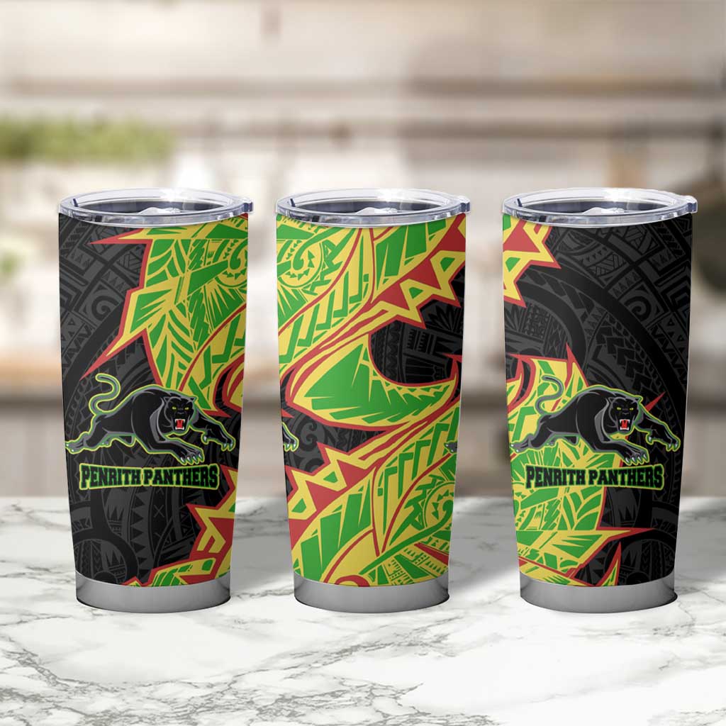 Penrith Panthers Tumbler Cup Polynesian Tribal Tattoo Pacific Sport Art