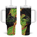 Penrith Panthers Tumbler With Handle Polynesian Tribal Tattoo Pacific Sport Art