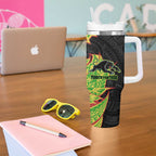 Penrith Panthers Tumbler With Handle Polynesian Tribal Tattoo Pacific Sport Art
