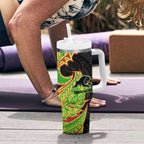 Penrith Panthers Tumbler With Handle Polynesian Tribal Tattoo Pacific Sport Art