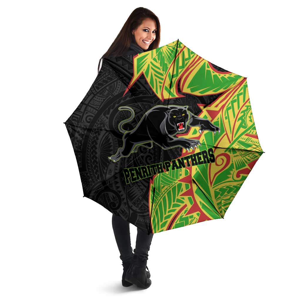 Penrith Panthers Umbrella Polynesian Tribal Tattoo Pacific Sport Art