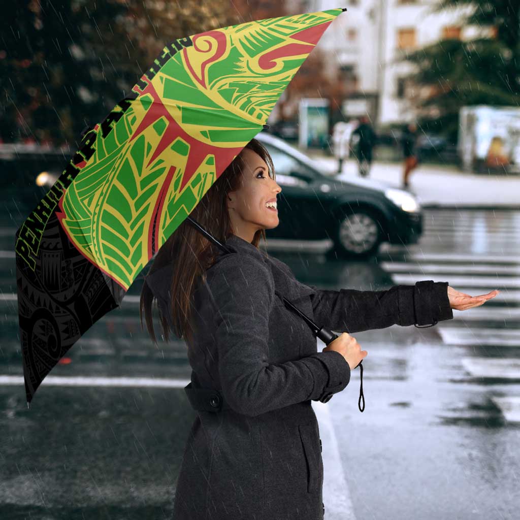 Penrith Panthers Umbrella Polynesian Tribal Tattoo Pacific Sport Art