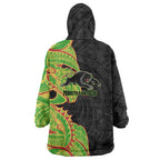 Penrith Panthers Wearable Blanket Hoodie Polynesian Tribal Tattoo Pacific Sport Art