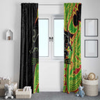 Penrith Panthers Window Curtain Polynesian Tribal Tattoo Pacific Sport Art