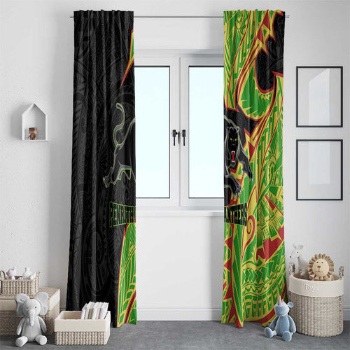 Penrith Panthers Window Curtain Polynesian Tribal Tattoo Pacific Sport Art