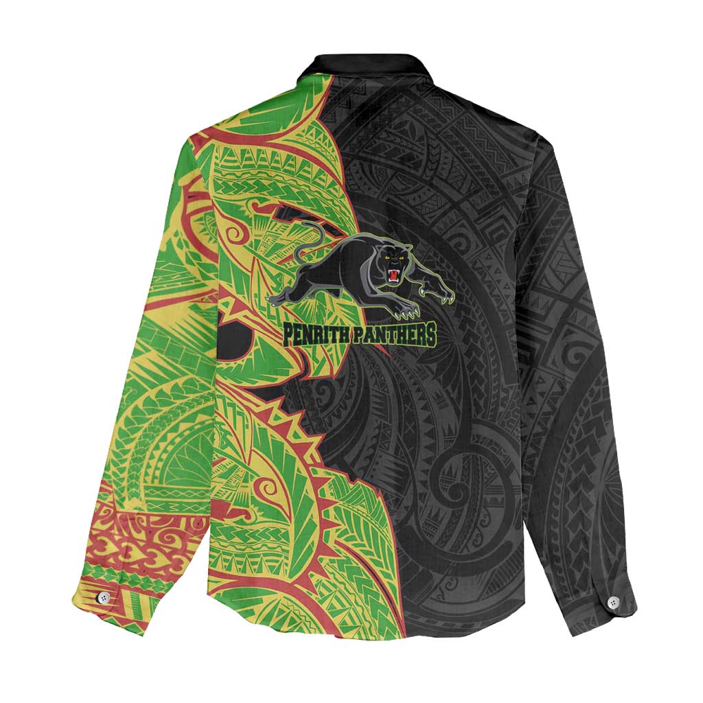 Penrith Panthers Women Casual Shirt Polynesian Tribal Tattoo Pacific Sport Art