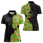 Penrith Panthers Women Polo Shirt Polynesian Tribal Tattoo Pacific Sport Art
