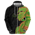 Penrith Panthers Zip Hoodie Polynesian Tribal Tattoo Pacific Sport Art