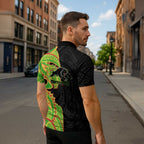 Penrith Panthers Zipper Polo Shirt Polynesian Tribal Tattoo Pacific Sport Art