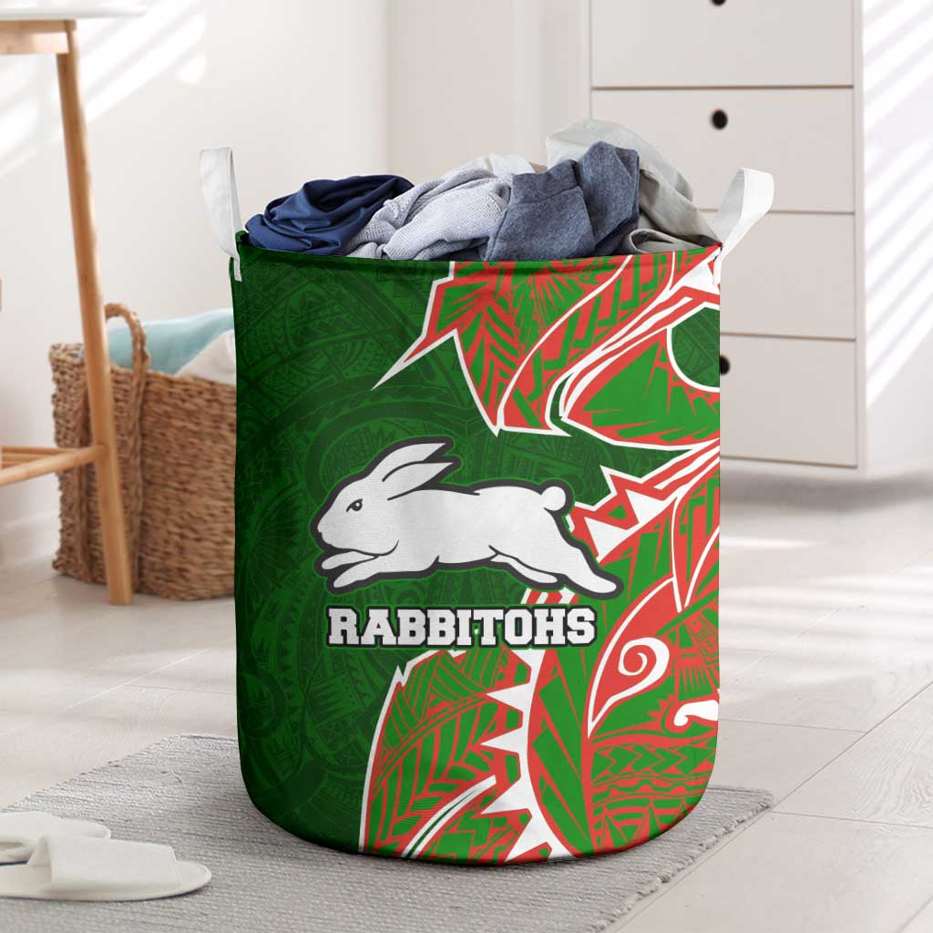South Sydney Rabbitohs Laundry Basket Polynesian Tribal Tattoo Pacific Sport Art