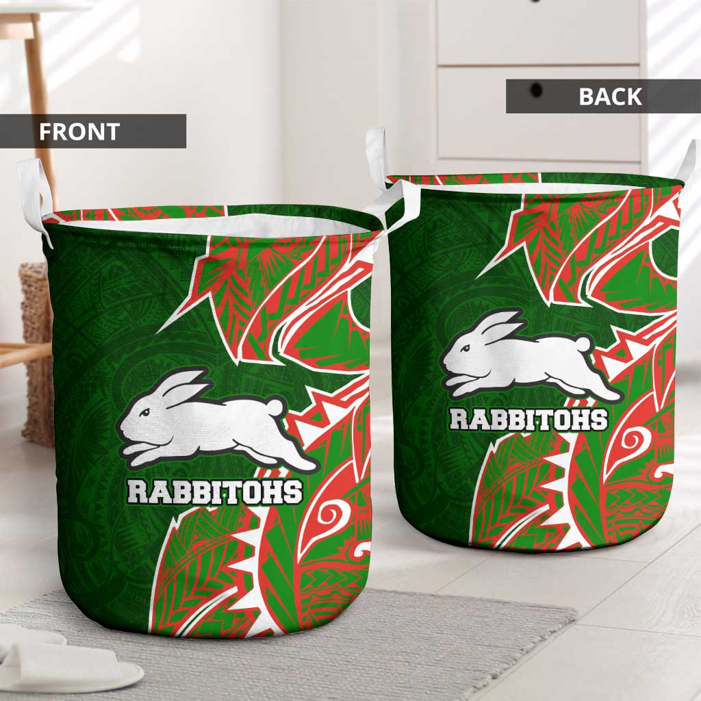 South Sydney Rabbitohs Laundry Basket Polynesian Tribal Tattoo Pacific Sport Art